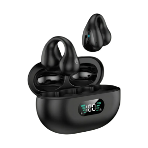 Auricular BT X22 negro de formato clip con estuche de carga y display