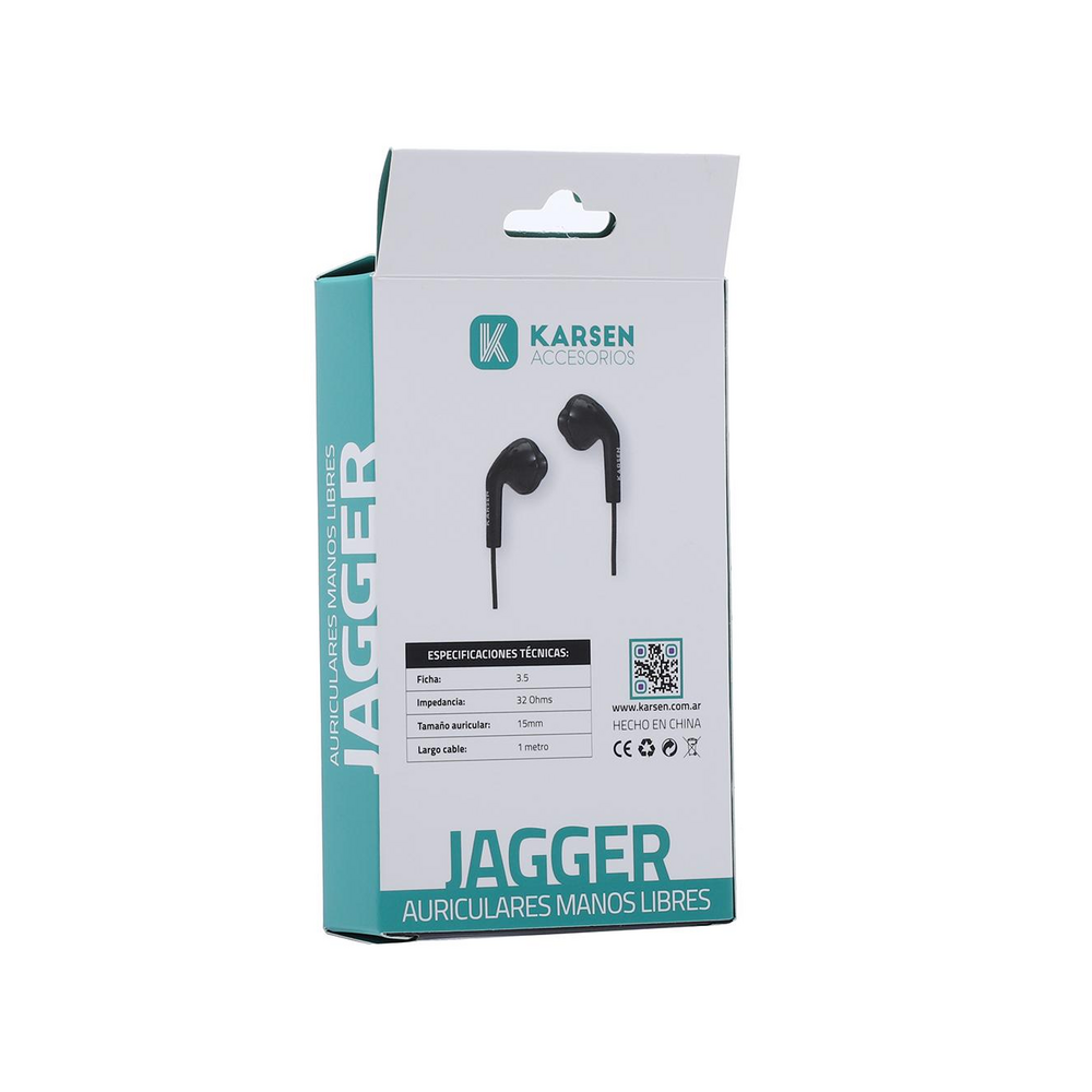 Packaging del Auricular Karsen Jagger negro