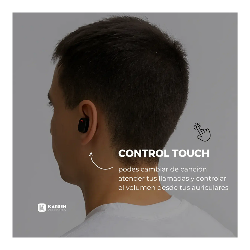 Control táctil para llamadas y volumen