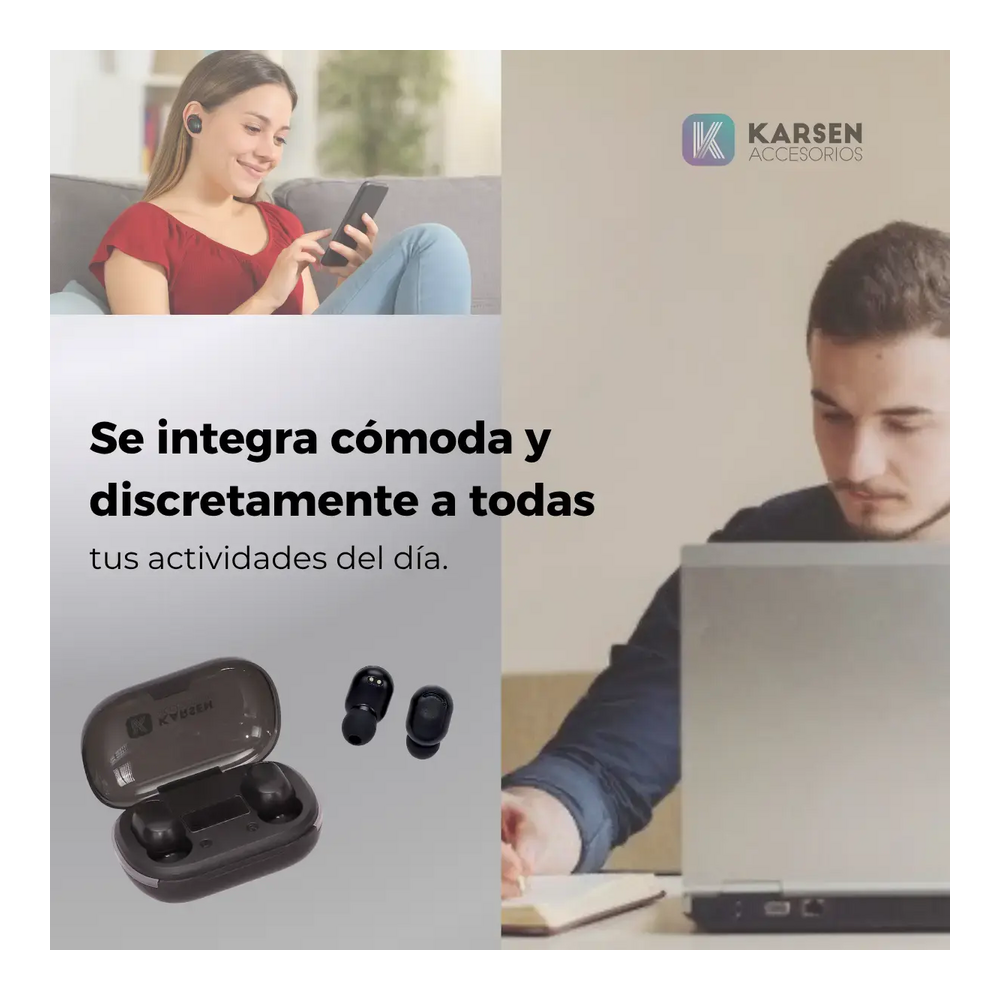 Auriculares Karsen Katy en uso diario