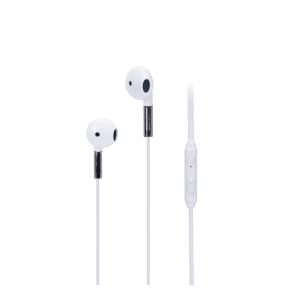 Auricular Karsen Mars blanco con micrófono y control en el cable