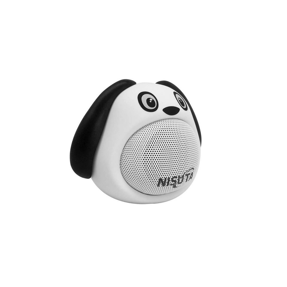 Parlante Bluetooth Nisuta Perro blanco, vista de perfil