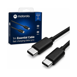 Cable Motorola USB-C a USB-C 1M Negro